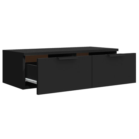 Wall Cabinet Black 68X30X20 Cm Engineered Wood