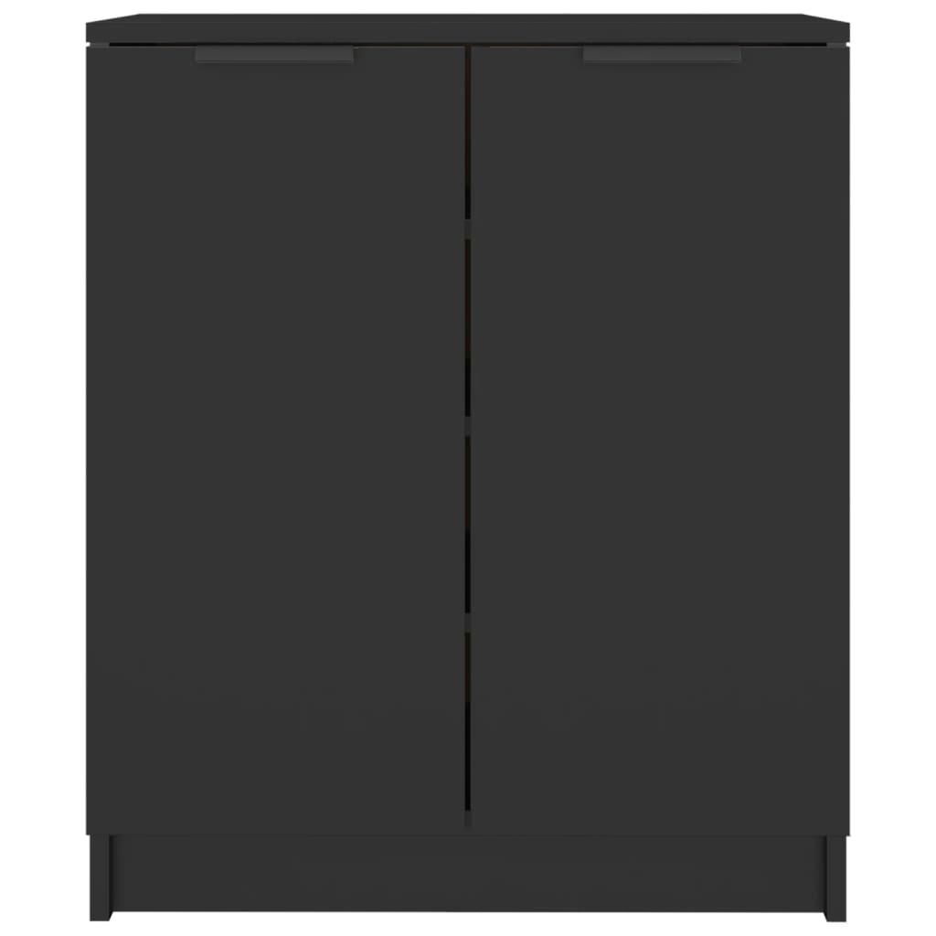 Shoe Cabinet Black 59X35X70 Cm Engineered Wood
