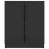 Shoe Cabinet Black 59X35X70 Cm Engineered Wood