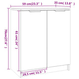 Shoe Cabinet Black 59X35X70 Cm Engineered Wood
