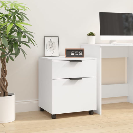 Mobile File Cabinet With Wheels 45X38X54 Cm Engineered Wood
