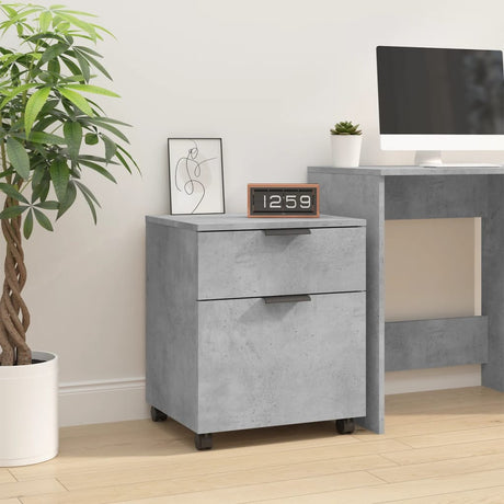 Mobile File Cabinet With Wheels 45X38X54 Cm Engineered Wood
