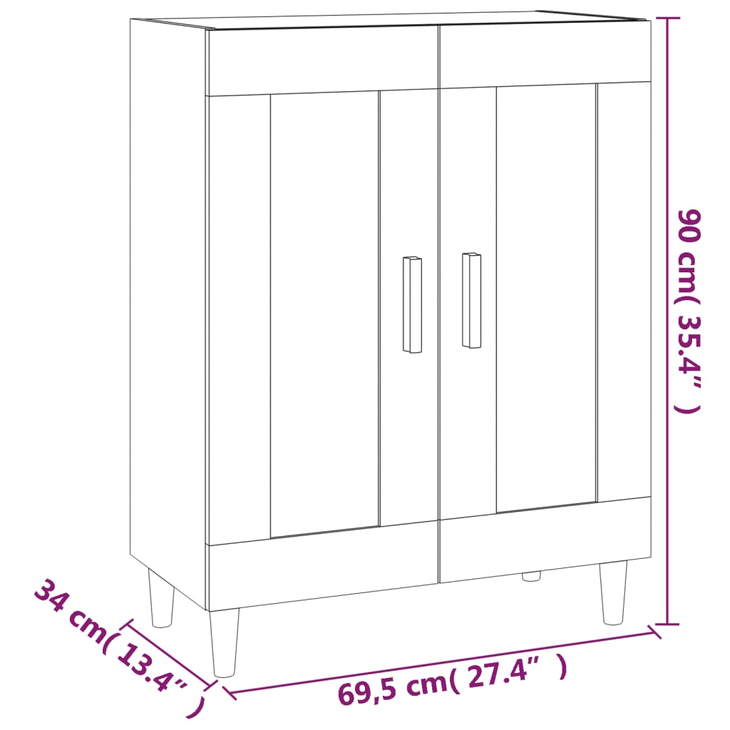 Sideboard 69.5X34X90 Cm Engineered Wood