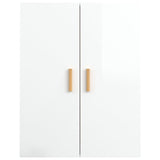 Hanging Wall Cabinet High Gloss White 69.5x34x90 cm