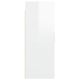 Hanging Wall Cabinet High Gloss White 69.5x34x90 cm