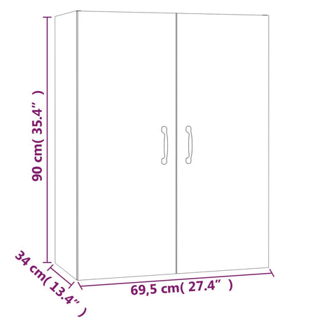 Hanging Cabinet 69,5X34X90 Cm Engineered Wood