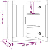Hanging Wall Cabinet 69.5X34X90 Cm