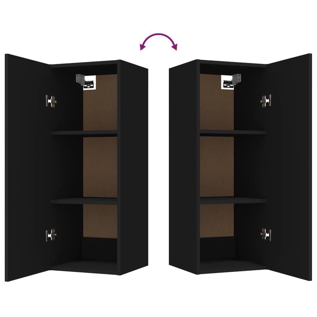 Wall Cabinet 34.5X34X90 Cm Engineered Wood