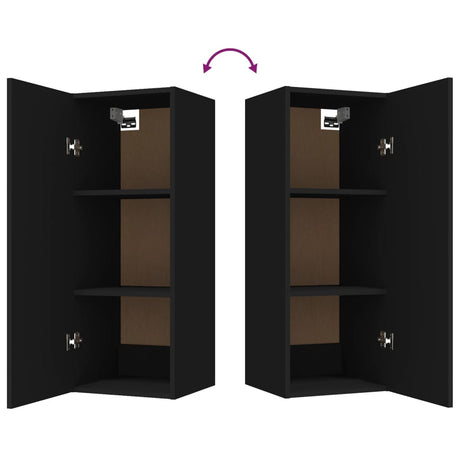 Wall Cabinet 34.5X34X90 Cm Engineered Wood