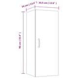 Wall Cabinet 34.5X34X90 Cm Engineered Wood