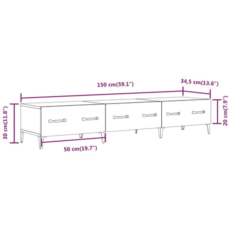 Tv Cabinet 150X34,5X30 Cm Engineered Wood