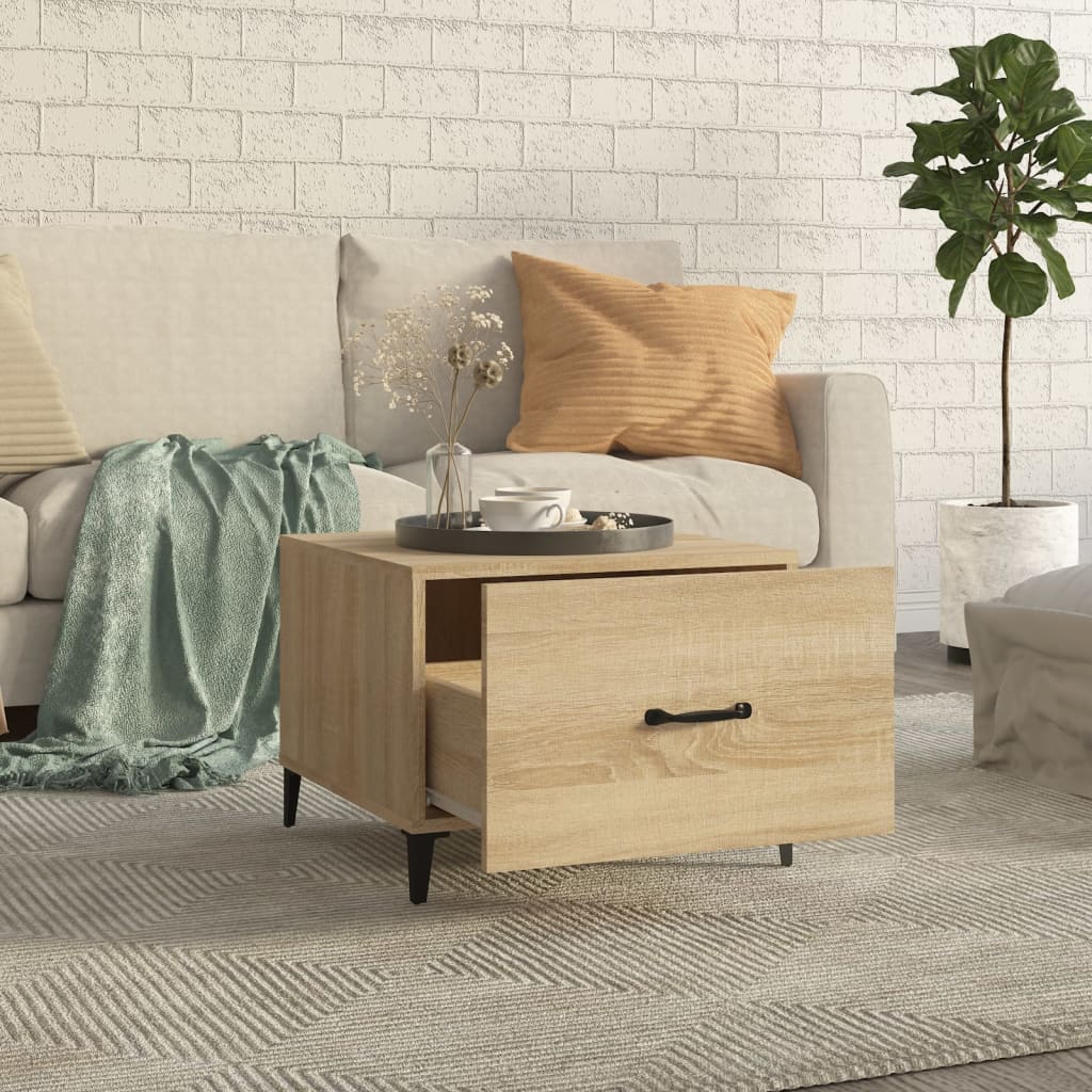Coffee Table With Metal Legs 50X50X40 Cm