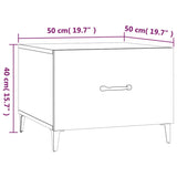 Coffee Table With Metal Legs 50X50X40 Cm