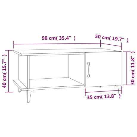Coffee Table 90X50X40 Cm Engineered Wood