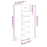 Shoe Cabinet 30X35X105 Cm Engineered Wood