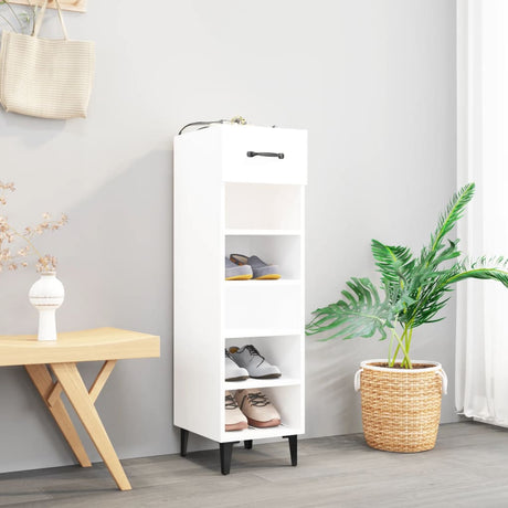 Shoe Cabinet 30X35X105 Cm Engineered Wood