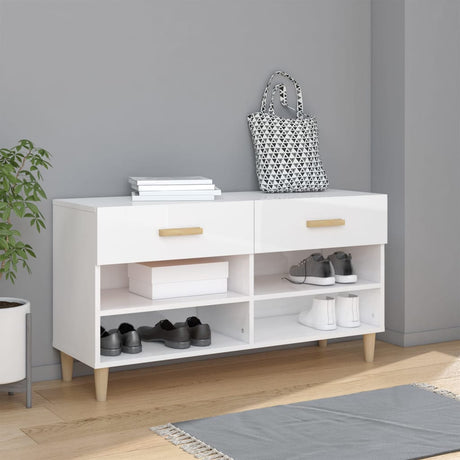 Shoe Cabinet 102X35X55 Cm Engineered Wood