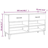 Shoe Cabinet 102X35X55 Cm Engineered Wood