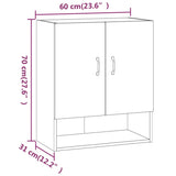 Wall Cabinet 60X31X70 Cm Engineered Wood