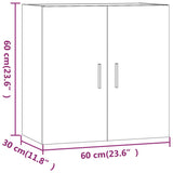 Wall Cabinet 60X30X60 Cm Engineered Wood