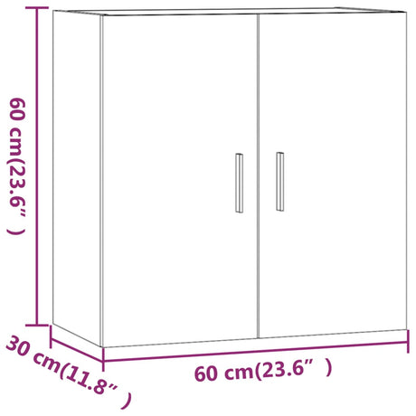 Wall Cabinet 60X30X60 Cm Engineered Wood