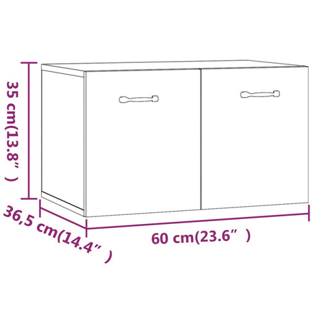 Wall Cabinet 60X 36.5X35 Cm Engineered Wood