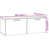 Wall Cabinet 100X36.5X35 Cm Engineered Wood