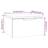 Wall-Mounted Bedside Cabinets 2 Pcs 34X30X20 Cm