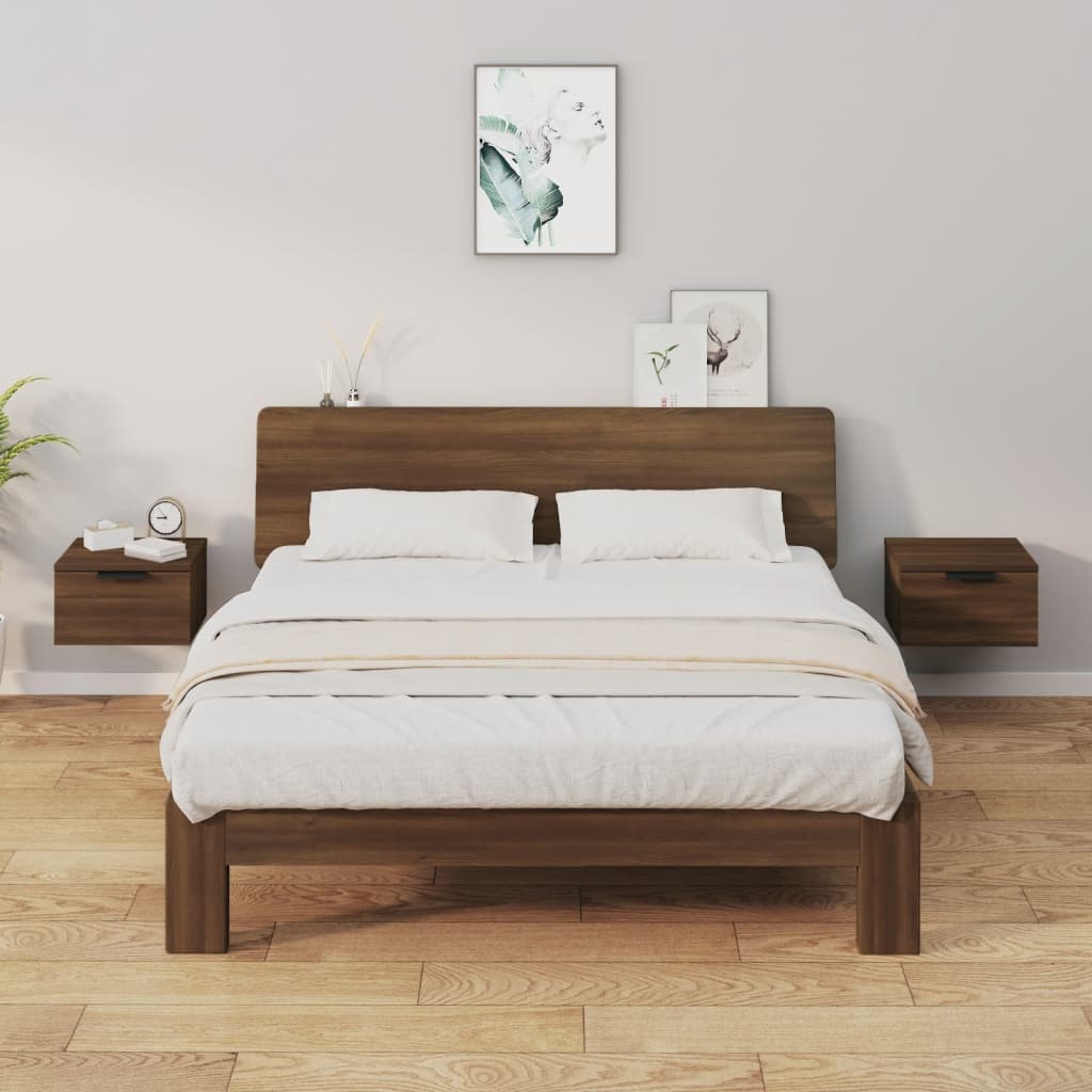 Wall-Mounted Bedside Cabinets 2 Pcs 34X30X20 Cm