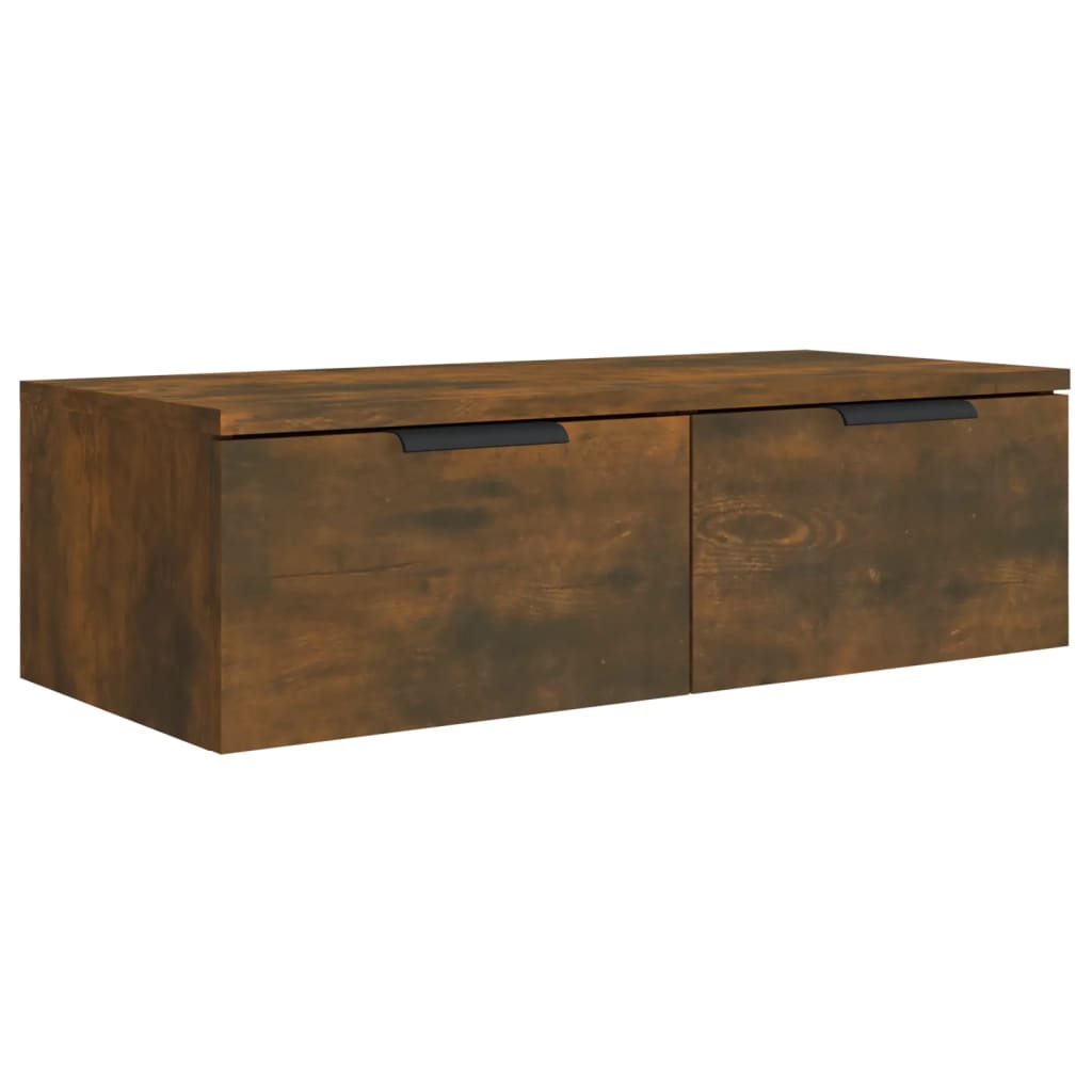 Wall Cabinet Smoked Oak 68X30X20 Cm Engineered Wood