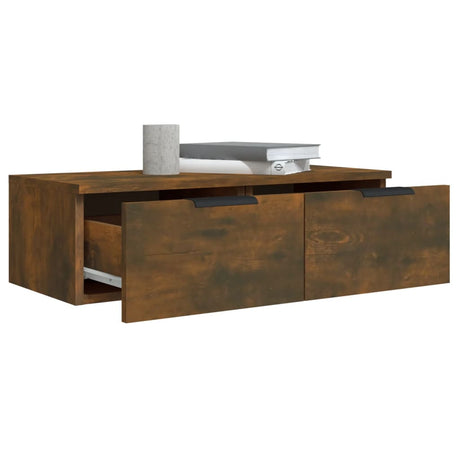 Wall Cabinet Smoked Oak 68X30X20 Cm Engineered Wood