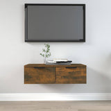 Wall Cabinet Smoked Oak 68X30X20 Cm Engineered Wood