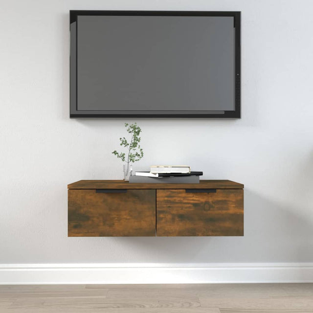 Wall Cabinet Smoked Oak 68X30X20 Cm Engineered Wood