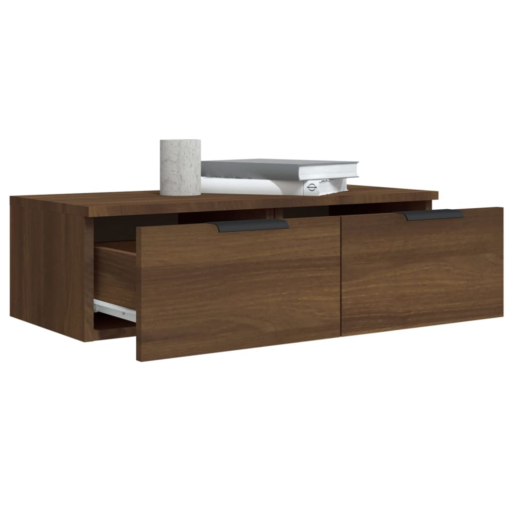 Wall Cabinet Brown Oak 68X30X20 Cm Engineered Wood