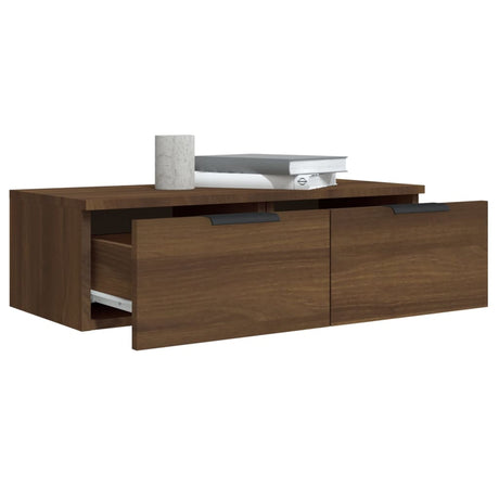 Wall Cabinet Brown Oak 68X30X20 Cm Engineered Wood