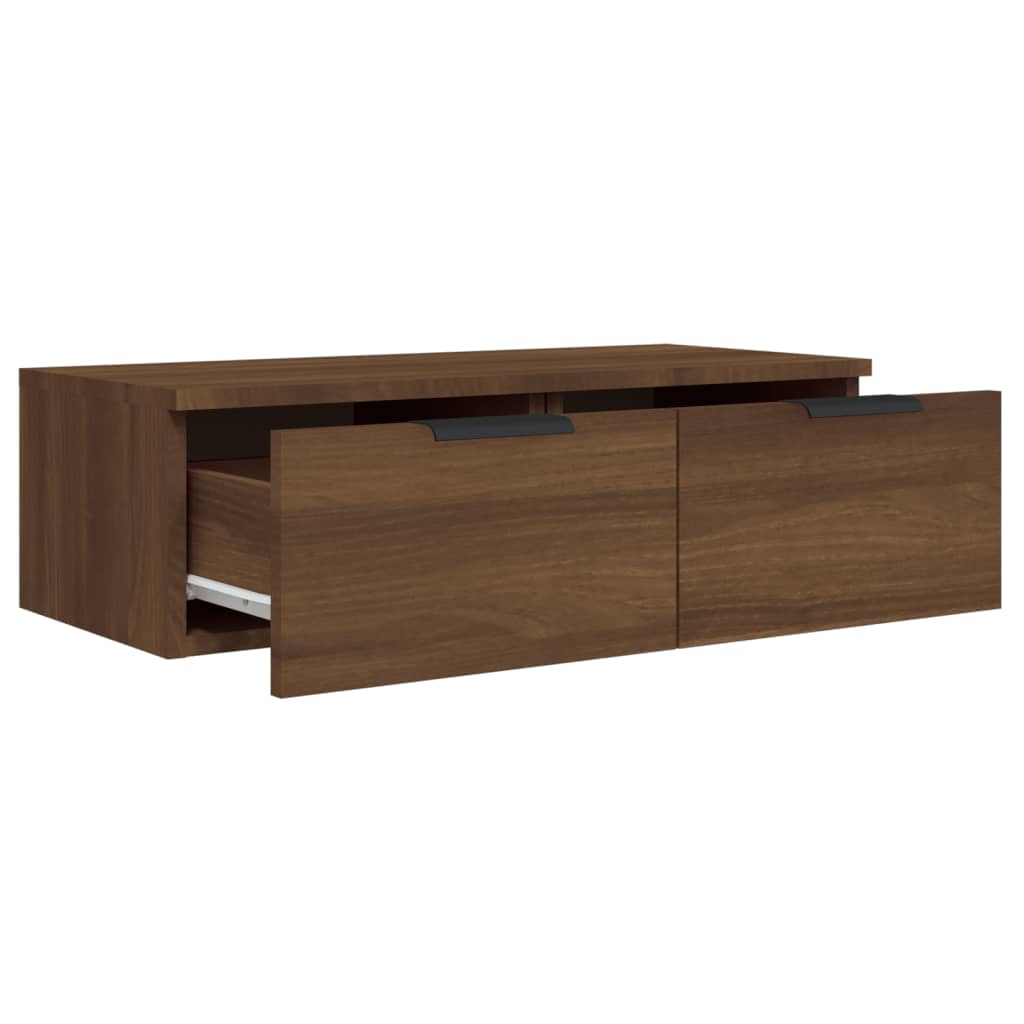 Wall Cabinet Brown Oak 68X30X20 Cm Engineered Wood