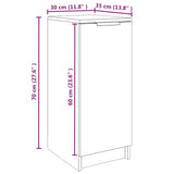 Shoe Cabinet 30X35X70 Cm Engineered Wood