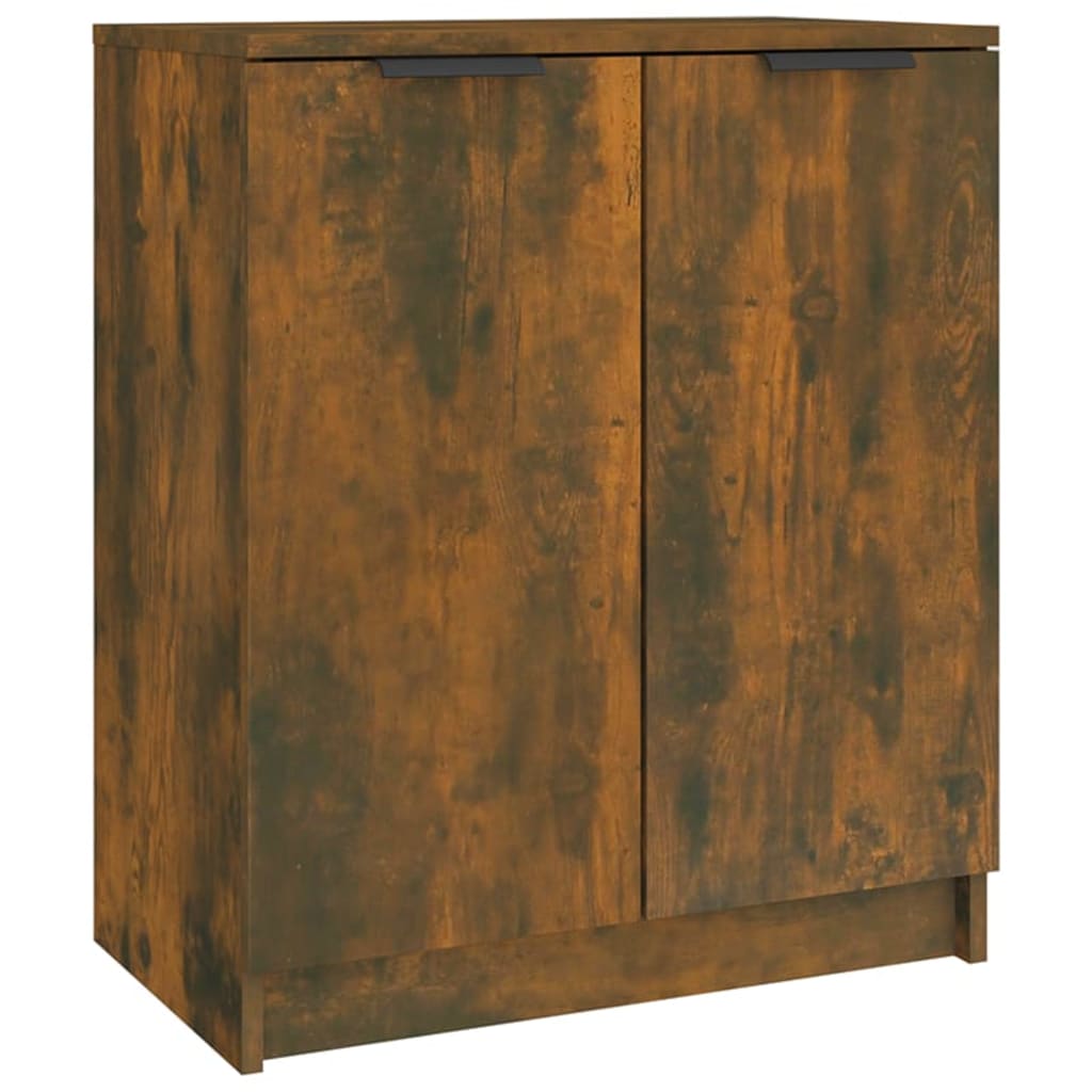 Shoe Cabinet Smoked Oak 59X35X70 Cm Engineered Wood