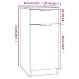 Desk Cabinet 33.5X50X75 Cm Engineered Wood