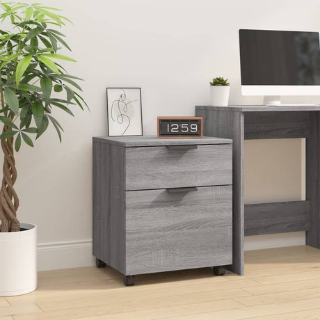Mobile File Cabinet With Wheels 45X38X54 Cm Engineered Wood