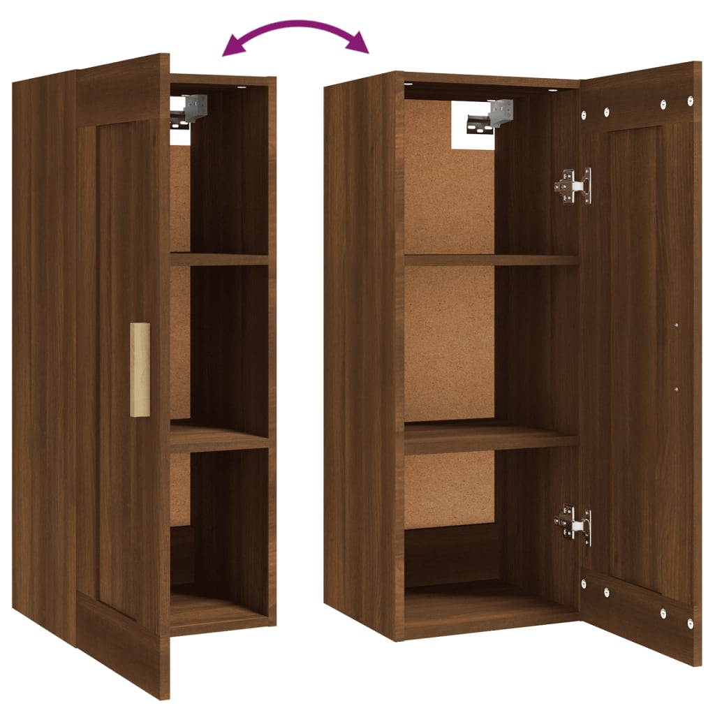 Wall Cabinet 35X34X90 Cm Engineered Wood