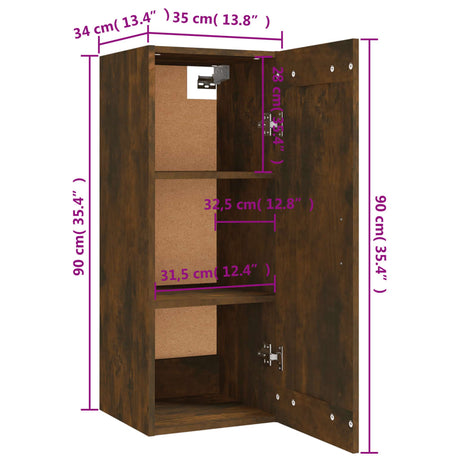 Hanging Cabinet 35X34X90 Cm Engineered Wood