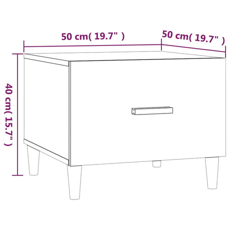 Coffee Table 50X50X40 Cm Engineered Wood
