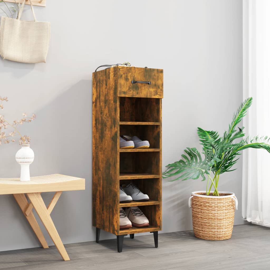 Shoe Cabinet 30X35X105 Cm Engineered Wood