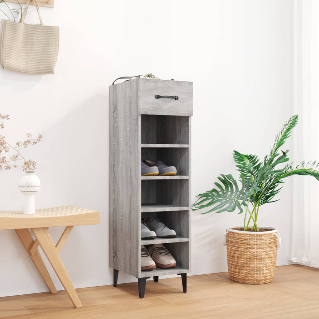 Shoe Cabinet 30X35X105 Cm Engineered Wood