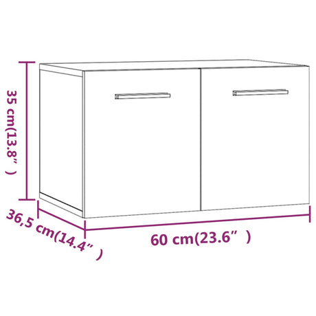 Wall Cabinet 60X36.5X35 Cm Engineered Wood