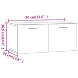 Wall Cabinet 80X35X36.5 Cm Engineered Wood