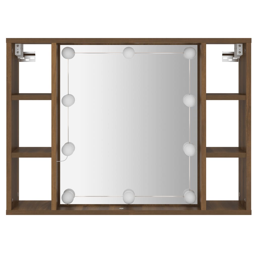 Mirror Cabinet With Led 76X15X55 Cm