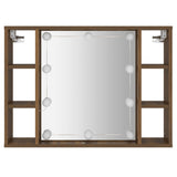 Mirror Cabinet With Led 76X15X55 Cm