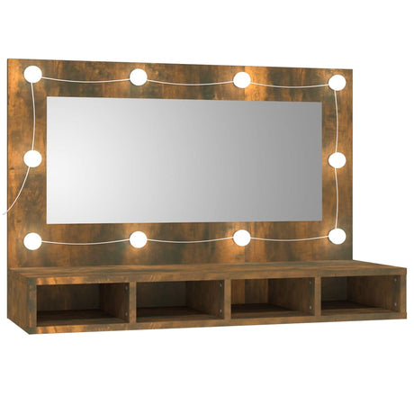 Mirror Cabinet With Led 90X31.5X62 Cm